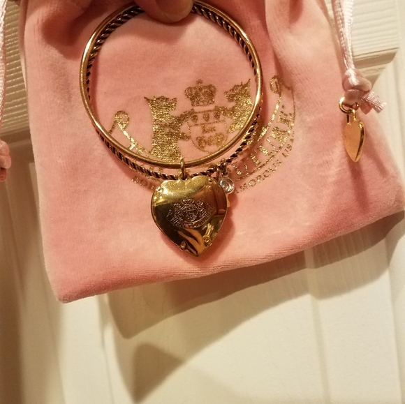 Vintage Floral Juicy Couture Bangle Bracelets Matching Set of 2 - Picture 2 of 4